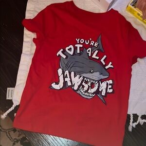 Red Shark Graphic Kids T-Shirt